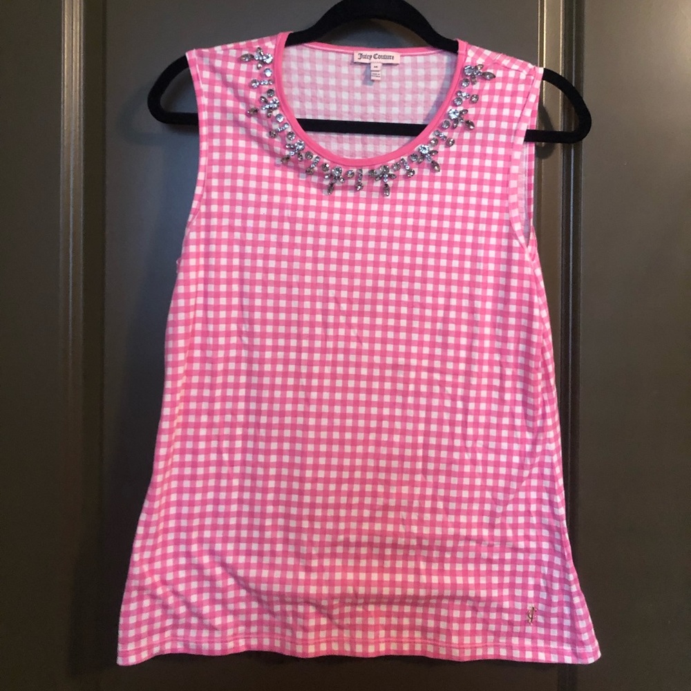 NWOT. Juicy Couture Gingham studded tank